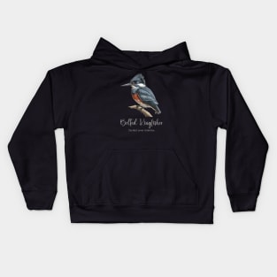 Belted Kingfisher - The Bird Lover Collection Kids Hoodie